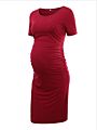 O Neck Knee Length Apparel Maternity Pregnant Nursing Dress