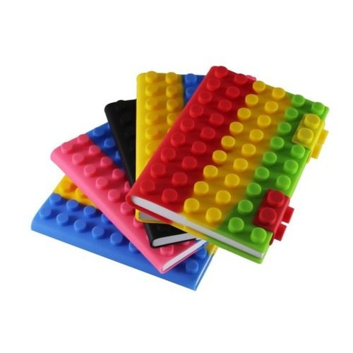Rainbow Journal Dairy Note Book Creative Blocks Building School Notebook Silicone Notebook Cover