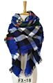 Women's Fall Scarf Classic Tassel Plaid Scarf Warm Soft Chunky Large Blanket Wrap Shawl Scarves