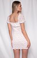 Arrivals Wholesales Shirred Print Floral Dresses Women Bodycon Dress