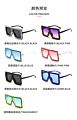 Oversized Square Frame Bling Rhinestone Cat Eye Retro Women Sunglasses