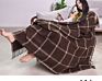 Check Tartan Queen King Size Yak Wool Woven Plaids Throw Blankets