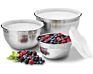 Non Stick Ramen Bowl Pet Modern Dishwasher Salad Safe Stainless Steel Mixing Bowls with Lids Prep Bowls 7Pcs Set