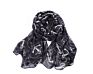 Vintage Style Scarves Navy Blue Cartoon Anchor Printed Young Women Cotton Shawls Scarf M Size