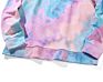 Mens round Collar Loose Casual Long Sleeve Hoodie Tie Dye Sweater