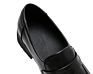 Men Genuine Leather Black Work Professional Manager Safety Shoes for Hotel Staff Bank Staff