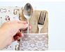 Christmas Party Lace Trim Jute Burlap Tableware Holders Silverware Pockets Lace Jute Cutlery Holder Pouch Bag Tableware Holders