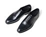Vikeduo Hand Made Mens Dress Shoes Guide Polished Black Premium Men Leather Shoes