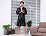 Adult Silk Robe Luxurious Satin Sleepwear Long Sleeve plus Size Pajamas for Men