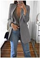 Latest Casual Tops Lady Lapel Long Sleeve Suit Office Button Embellished Double Breasted Women plus Size Blazer