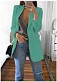 Latest Casual Tops Lady Lapel Long Sleeve Suit Office Button Embellished Double Breasted Women plus Size Blazer