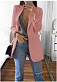 Latest Casual Tops Lady Lapel Long Sleeve Suit Office Button Embellished Double Breasted Women plus Size Blazer