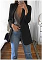 Latest Casual Tops Lady Lapel Long Sleeve Suit Office Button Embellished Double Breasted Women plus Size Blazer