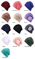 Colorful Women Chemo Cap Turban Headwear Church Hat Plain Single Flower Beanie