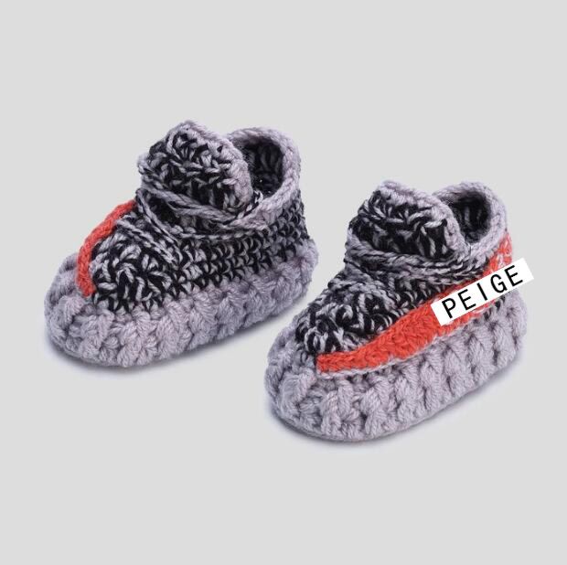 Milk Cotton Yarn Crochet Baby Shoes