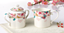 Sugar Jar with Lid Bone Tea Set Creamer Pot Sugar Bowl Porcelain Sugar and Milk Pot for Dinnerware