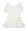 A-Line Casual Dresses Women Clothing Arrivals Short Sleeve Boat Neck White Dress
