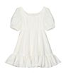 A-Line Casual Dresses Women Clothing Arrivals Short Sleeve Boat Neck White Dress