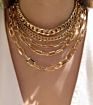Shixin Simple Multi Layer Chain Design Silver Color Gold Color Long Chain Necklace for Women Jewelry Party Gifts Wedding