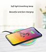 15W Fast Bamboo Wood Wireless Charger with Light