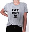 Women Cat Mom Print T Shirt T Shirt Soft and Comfort Plain T Shirts