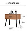 Nordic Solid Wood Microfiber Leather Storage Drawer Luxury Bedside Table Cabinet Simple Bedroom End Table Nightstands