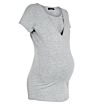 Maternity Grey Nursing Bamboo Comfortable Tshirt Specifically for Pregnant Women