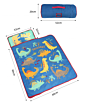 Portable Toddler Travel Nap Mat with Removable Pillow