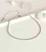 Necklace Personalized 925 Sterling Silver Cz Pave Adjustable Tennis Necklace Choker for Women
