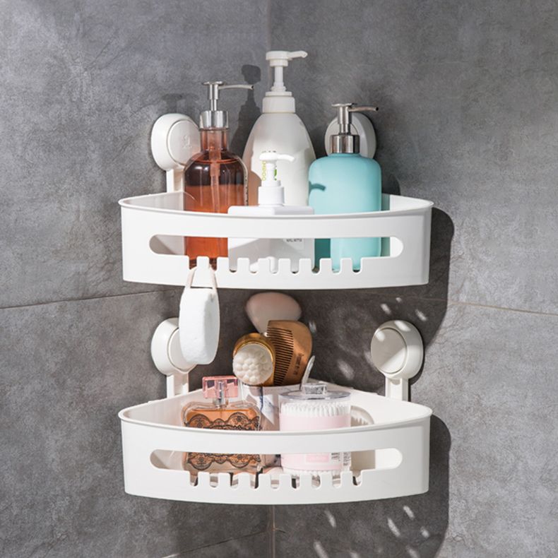 Bathroom Vacuum Shower Caddy Shelves Triangle Corner Shelf Bathroom Wall Storage Rack Holder No Drilling Shelf with Suction Cups
