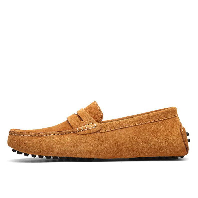 Cowhide Shoes for Men Casual Genuine Leather Shoes Hardwearing Anti-Skidding and Breathable Rubber Solid 280578