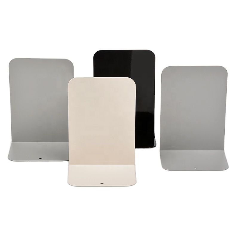 Lifeinfinity Metal Bookend, Economy Nonskid Heavy Duty Bookends for Shelves Office