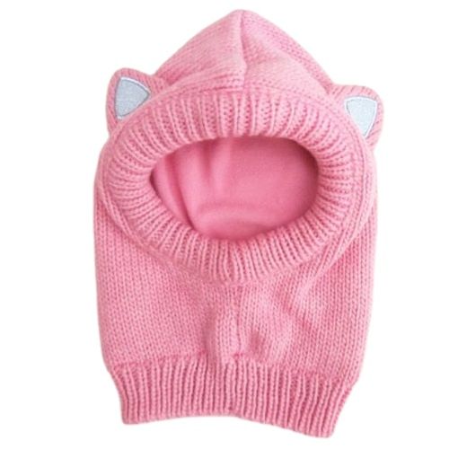 Comfortable Warm Beanie Kids Hat with Mask Set