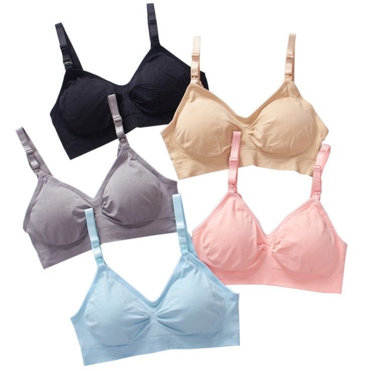 Women Seamless Clip down Maternity Sleep Nursing Bra for Breastfeeding