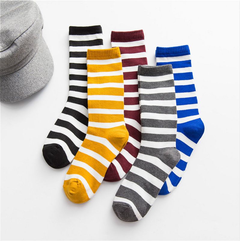 Uron Stripe Socks Women Socks Colorful Socks