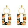 Handmade Clay Earrings Newest Geometric Polymer Clay Earrings Drop Dangle Pendant Earrings for Girls