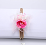 Lovely Artificial Floral Nylon Kids Toddler Hair Bands Elastic Newborn Baby Girl Flower Headband