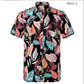 Salessummer Holiday Tropical Shirts Mens Hawaiian Shirts Casual Floral Print Short Sleeve Button down Shirt