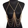 Design Gold Lacework Shape Back Body Chain Necklace
