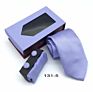 Neck Tie Clip Gift Set Pocket Square Cufflinks Tie and Handkerchief Set