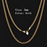 Krkc 1.2Mm-7Mm Stainless Steel Necklace Mens 14K 18K Gold Plated Filled Cable Franco Chain Figaro Chain Rope Chain