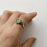Stainless Steel Double Heart Enamel Rings 18K Gold Plated Love Colorful Double Color Rings for Women Christmas Jewelry