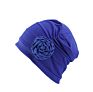 Colorful Women Chemo Cap Turban Headwear Church Hat Plain Single Flower Beanie