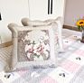 Pastoral Cotton Pillowcase Quilted Sofa Pillow without Filling Office Living Room Bedside Cotton Pillow Cover