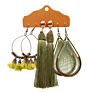 Stainless Steel Ethnic Earrings Woman Colorful Retro Tassel Pendant Earrings Bohemian Jewelry Earrings