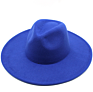Fall Luxury Fashionable Unisex 9.5Cm Big Wide Flat Brim Hat Women Wooly Felt Fedora Hats for Party Outdoor Activity Festival
