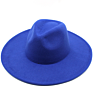 Fall Luxury Fashionable Unisex 9.5Cm Big Wide Flat Brim Hat Women Wooly Felt Fedora Hats for Party Outdoor Activity Festival