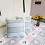 Pastoral Cotton Pillowcase Quilted Sofa Pillow without Filling Office Living Room Bedside Cotton Pillow Cover