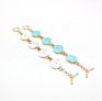 Pj-C163 Loose Stone Original Gemstone Bracelet, Turquoise Howlite Bracelet December Birthstone Bracelet