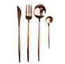 Rose Gold Dinnerware Set 304 Stainless Steel Mirror Cutlery Set Knives Forks Spoons Silverware Kitchen Home Party Tableware //